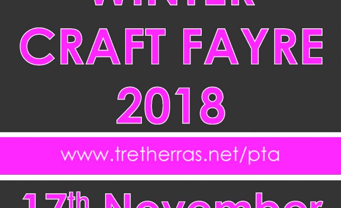 A5 PTA Craft Fayre Poster 2018