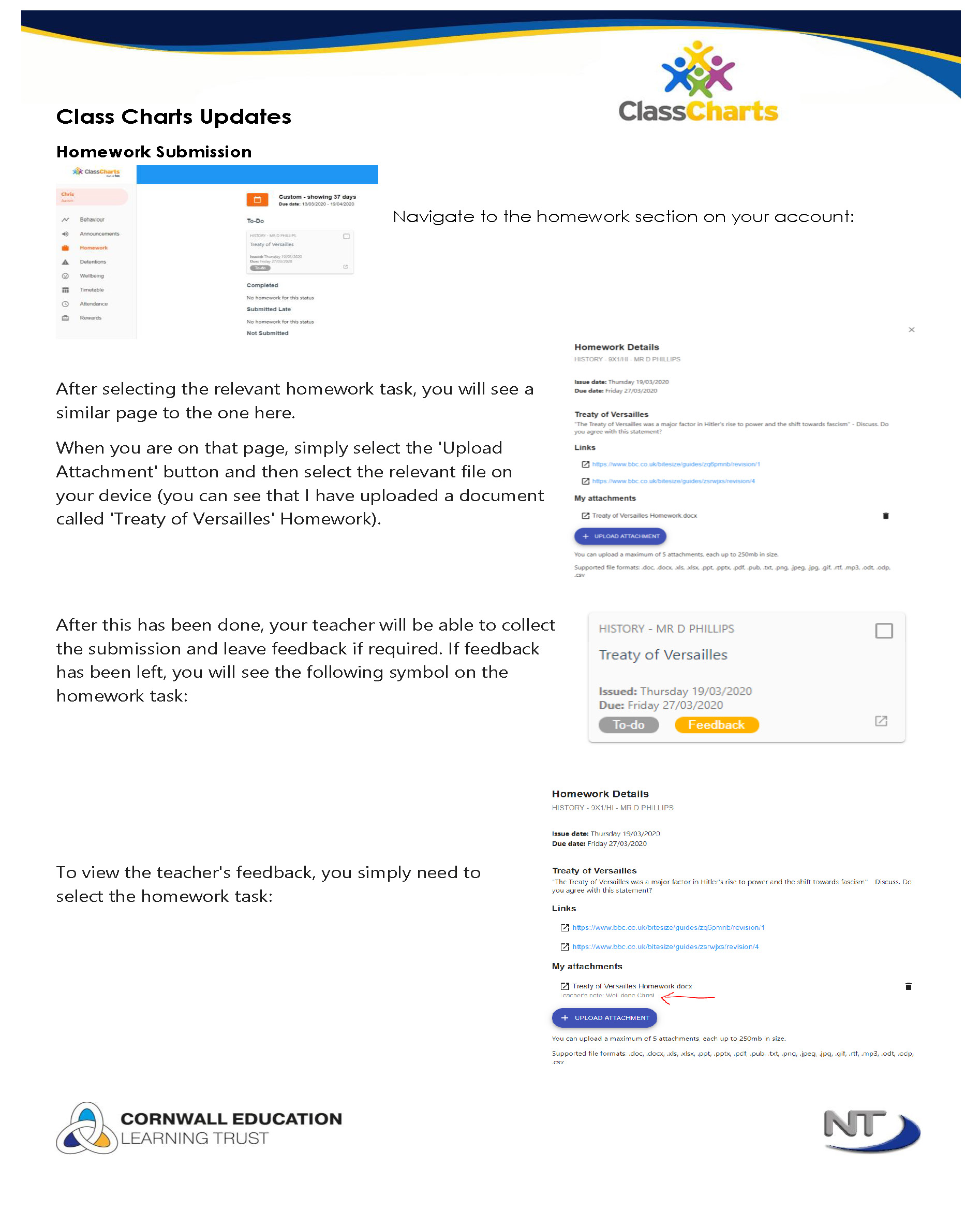 How to set a homework task - ClassCharts